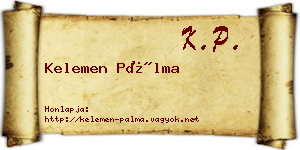 Kelemen Pálma névjegykártya